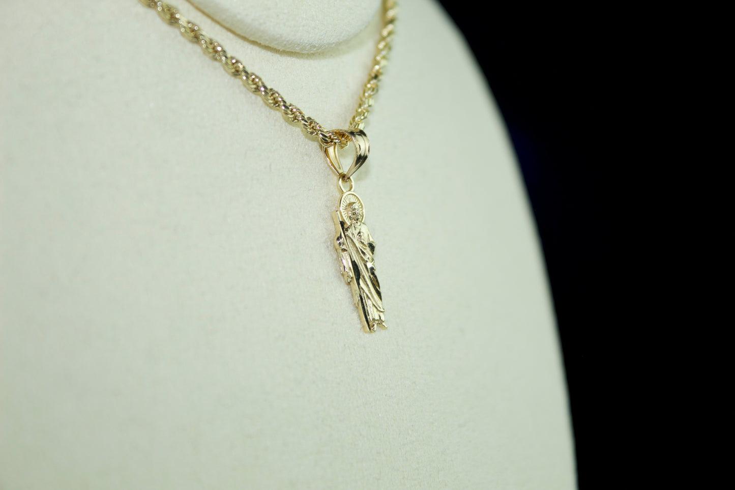 14K San Judas Dainty Gold Pendant