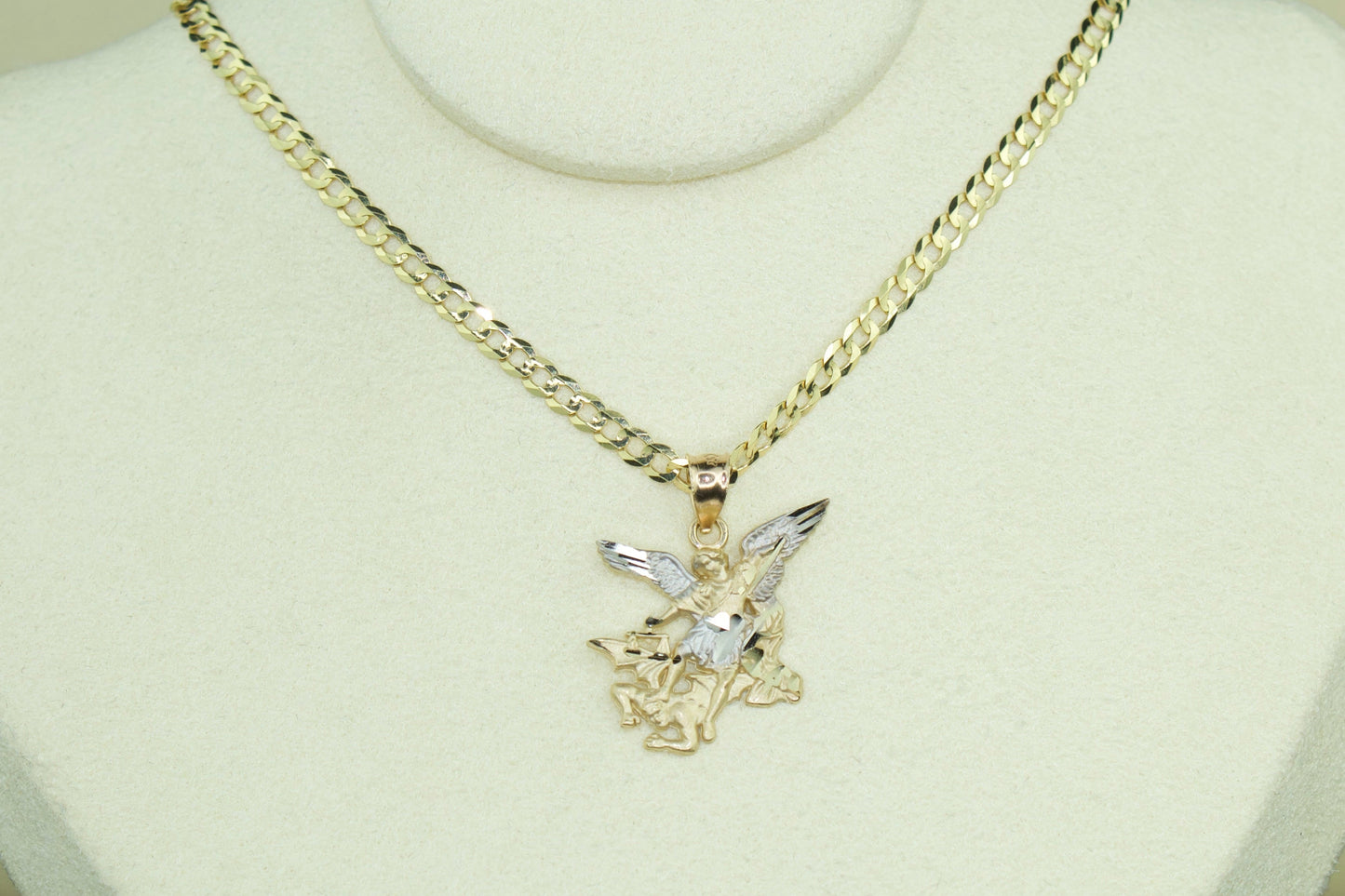 San Miguel Arcángel Pendant (Saint Michael) | 14K Two-Tone