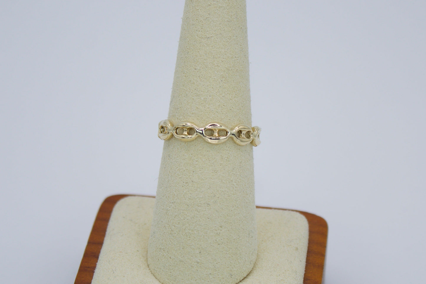 14K Elegant Link Ring | Size 7.5