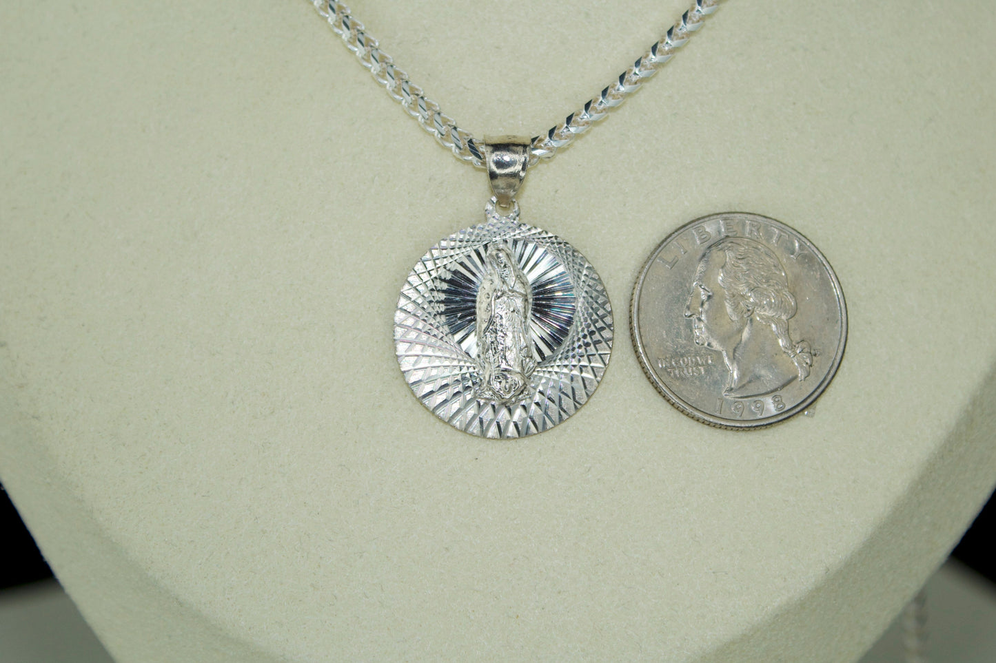 Virgen de Guadalupe Pendant – .925 Sterling Silver