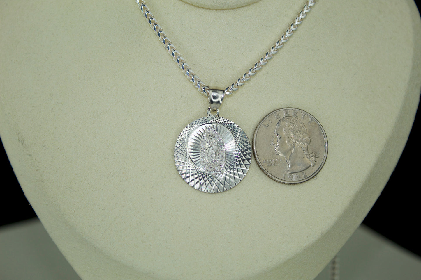 Virgen de Guadalupe Pendant – .925 Sterling Silver