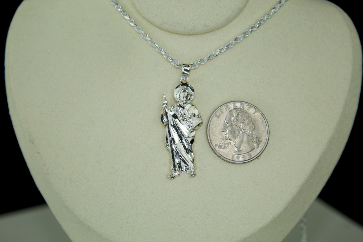 San Judas Pendant (Medium) .925 Sterling Silver