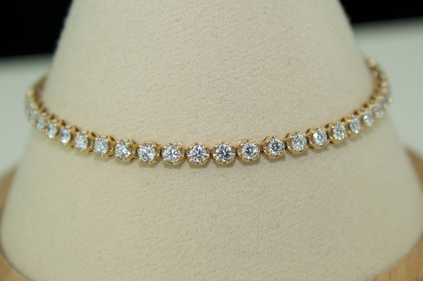 3 CT Lab Grown White Diamond Tennis Bracelet – 10K Gold, 7.5"