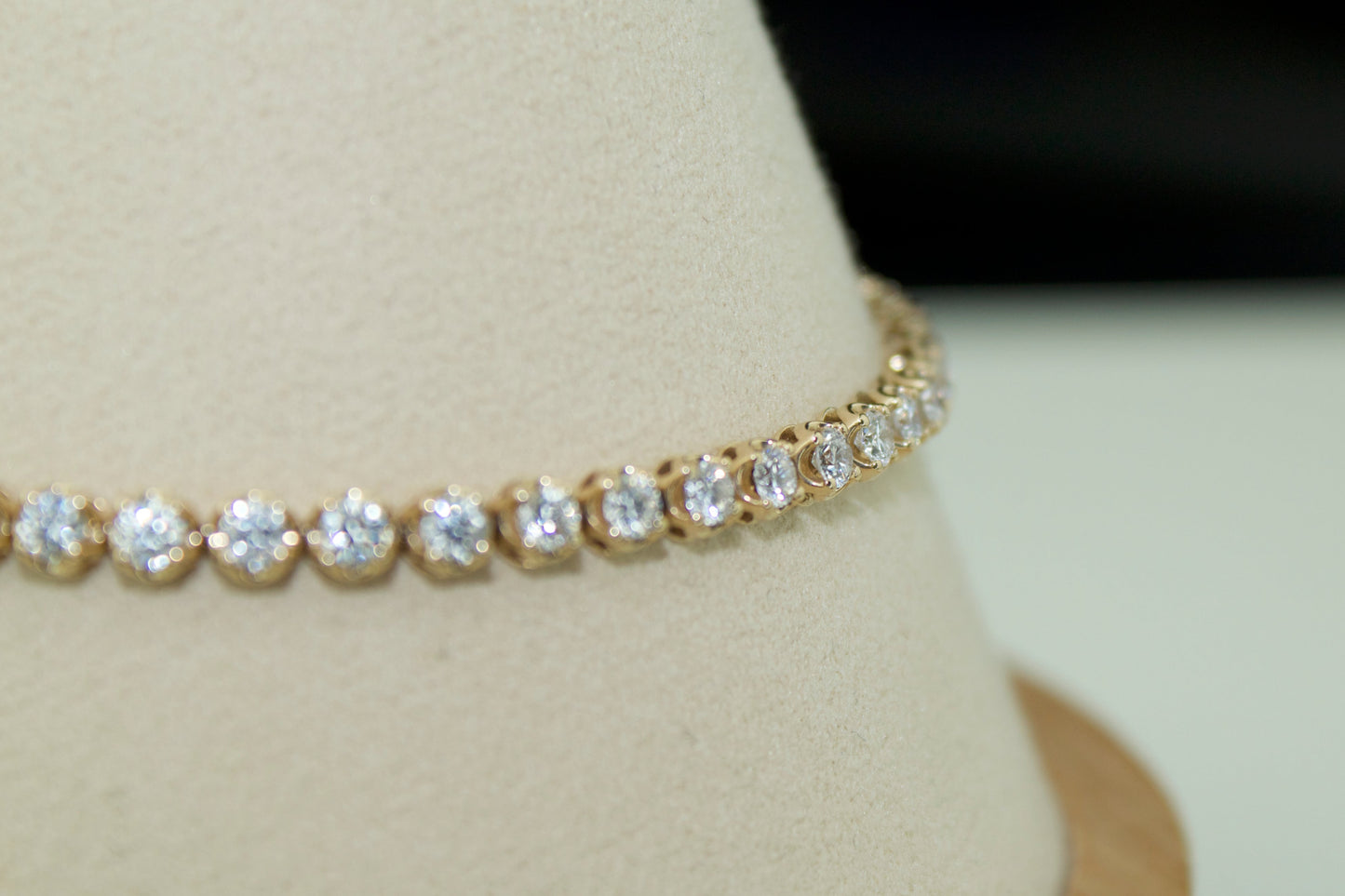 3 CT Lab Grown White Diamond Tennis Bracelet – 10K Gold, 7.5"