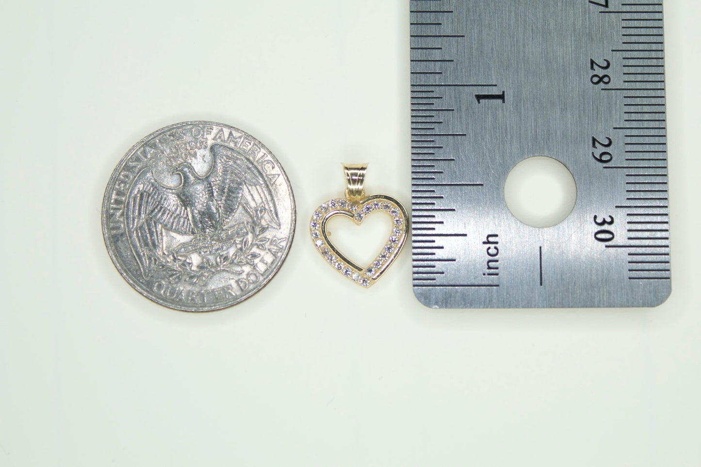 Heart Pendant Necklace | 14K | CZ Heart Charm | Singapore Chain Set