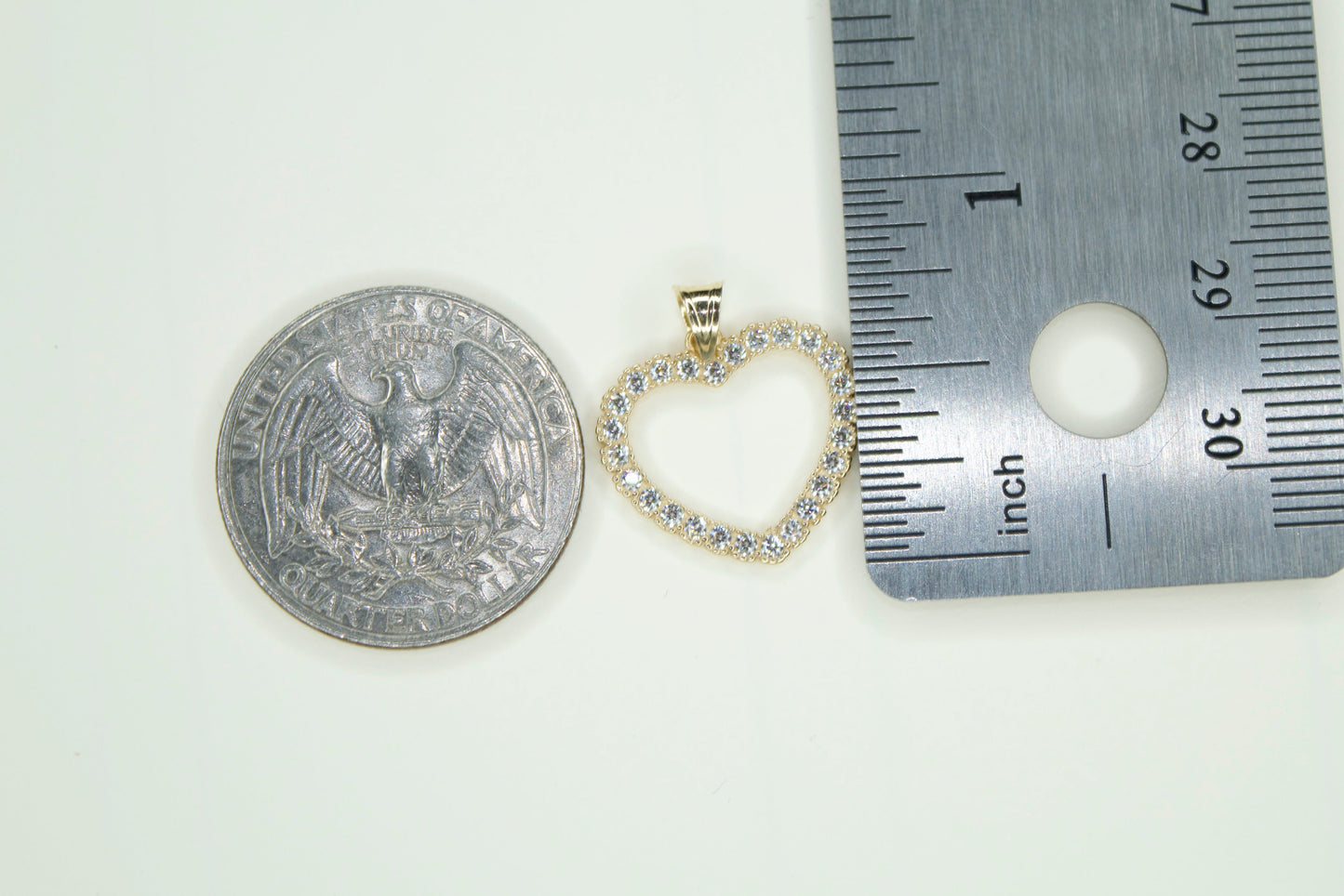 Heart Pendant Necklace | 14K | CZ Heart Charm | Optional Chain Set