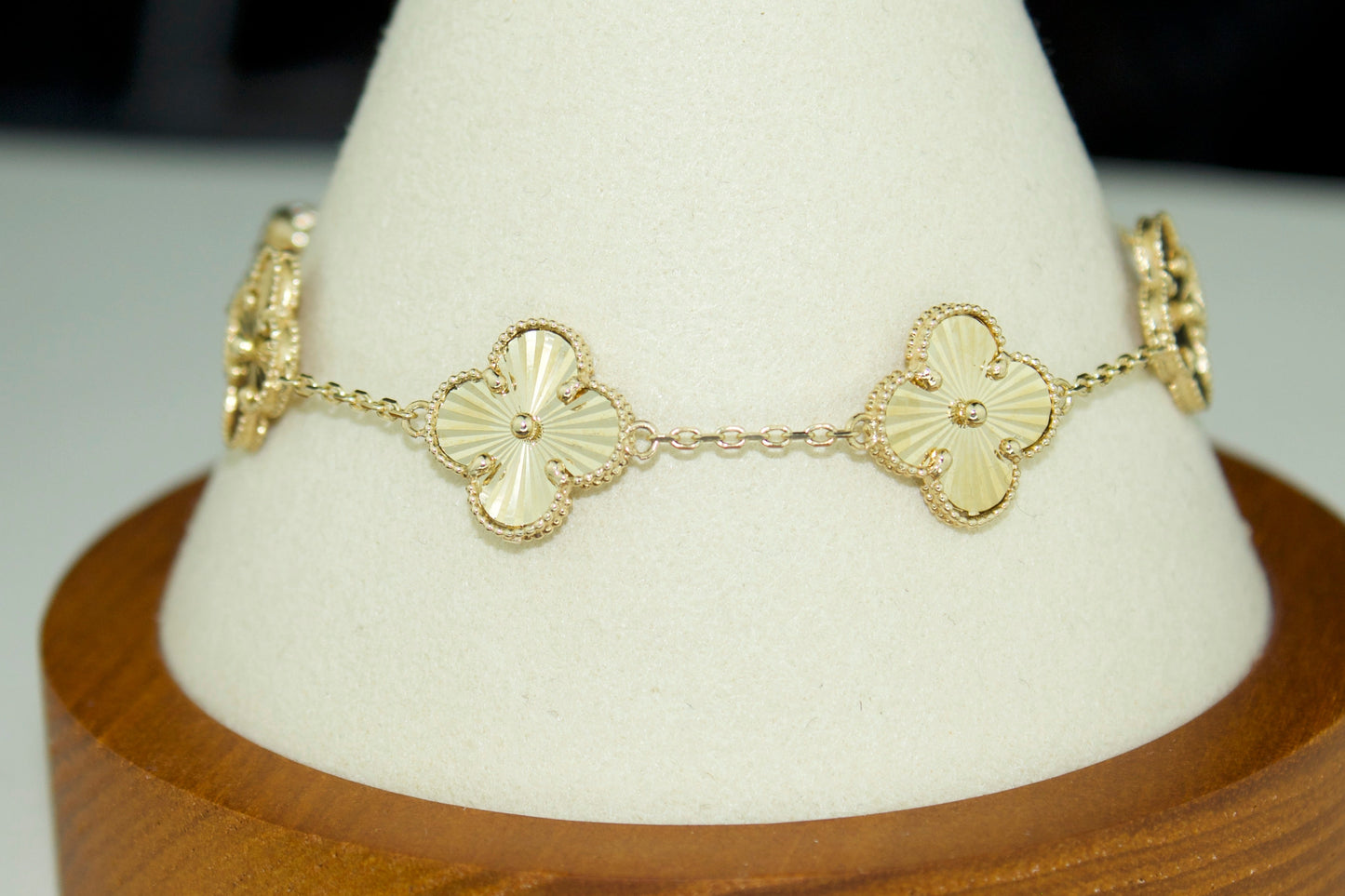 Clover Bracelet | 14K Solid | 13mm | 7.5"