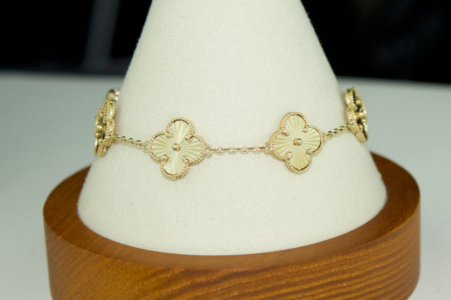 Clover Bracelet | 14K Solid | 13mm | 7.5"