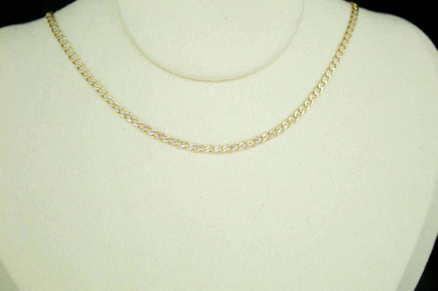 14K Two-Tone Cuban Link Chain – 2.1mm | 20”