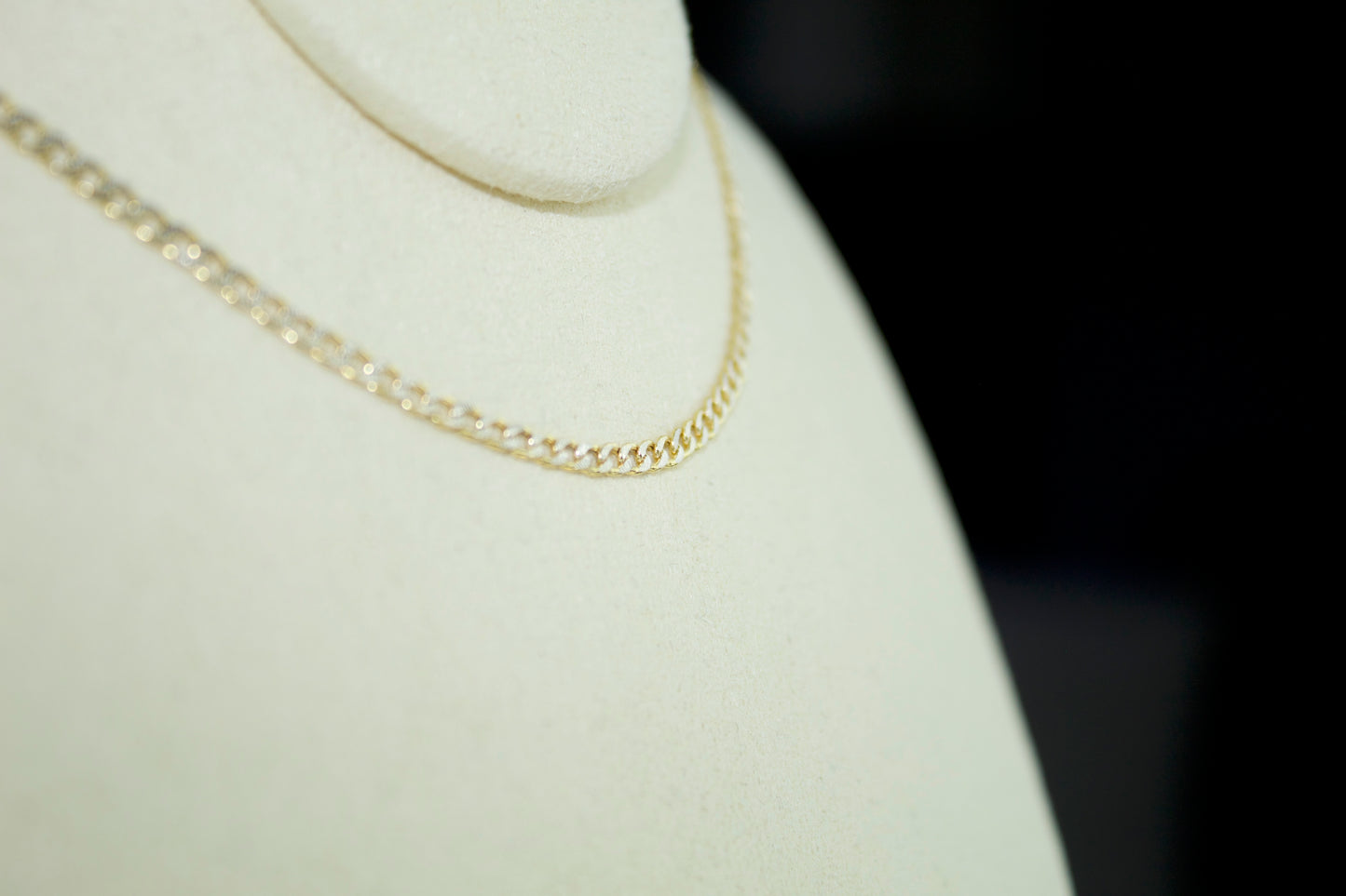 14K Two-Tone Cuban Link Chain – 2.1mm | 18”