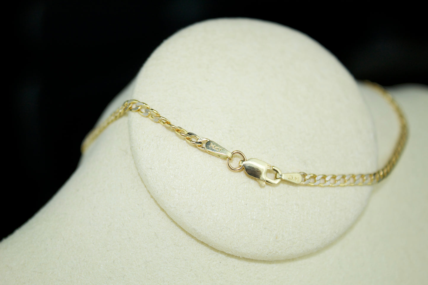 14K Two-Tone Cuban Link Chain – 2.1mm | 18”