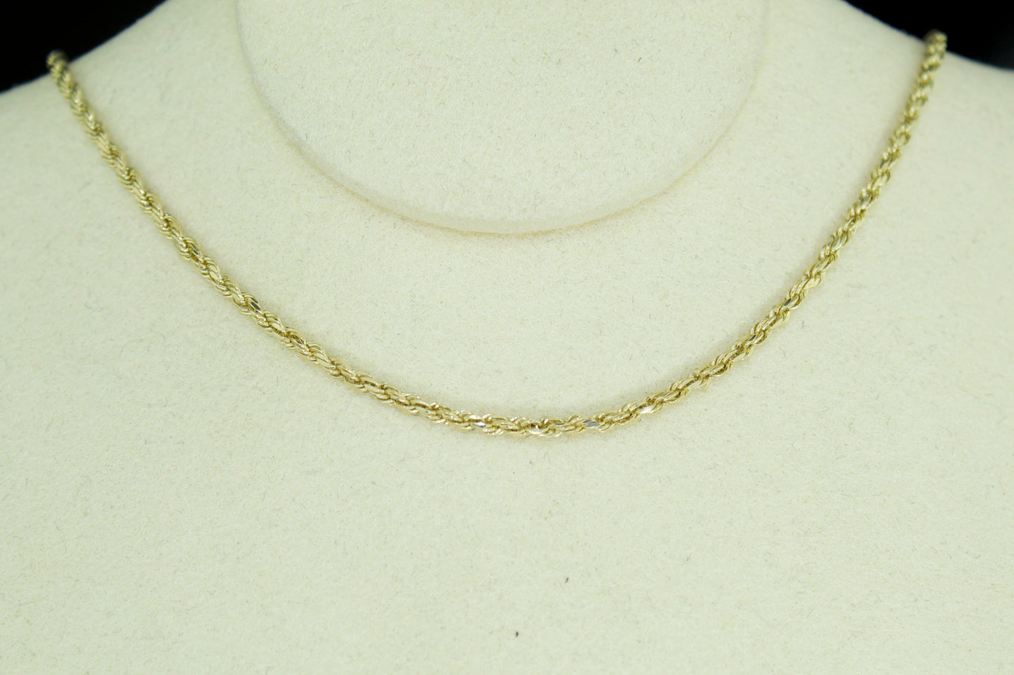 20" Diamond Cut Rope Chain | 10K | 1.7mm | Hollow