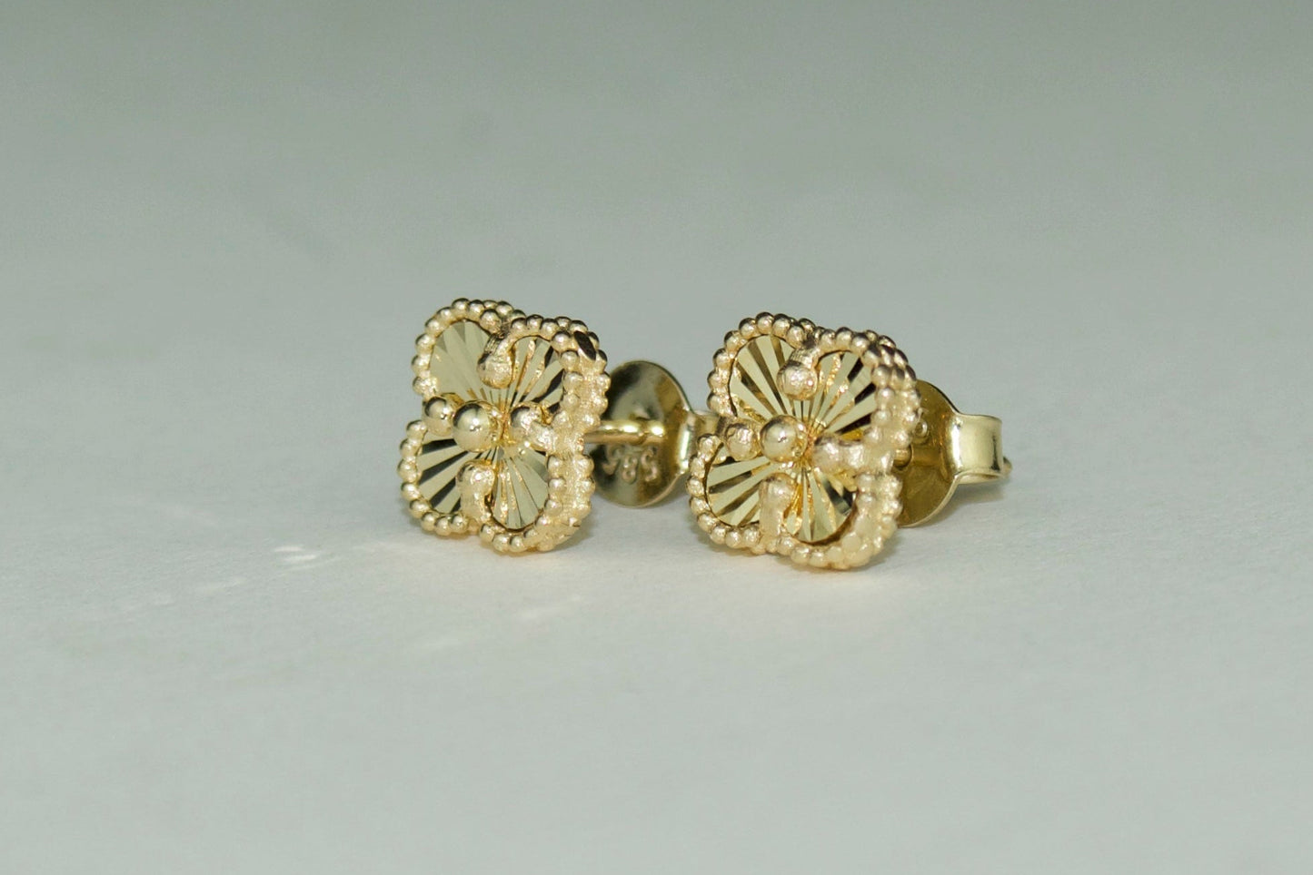 Clover Stud Earrings | 14K | Solid