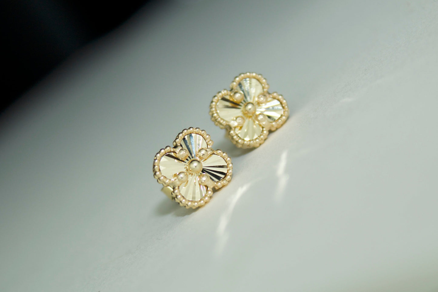 Clover Stud Earrings | 14K | Solid