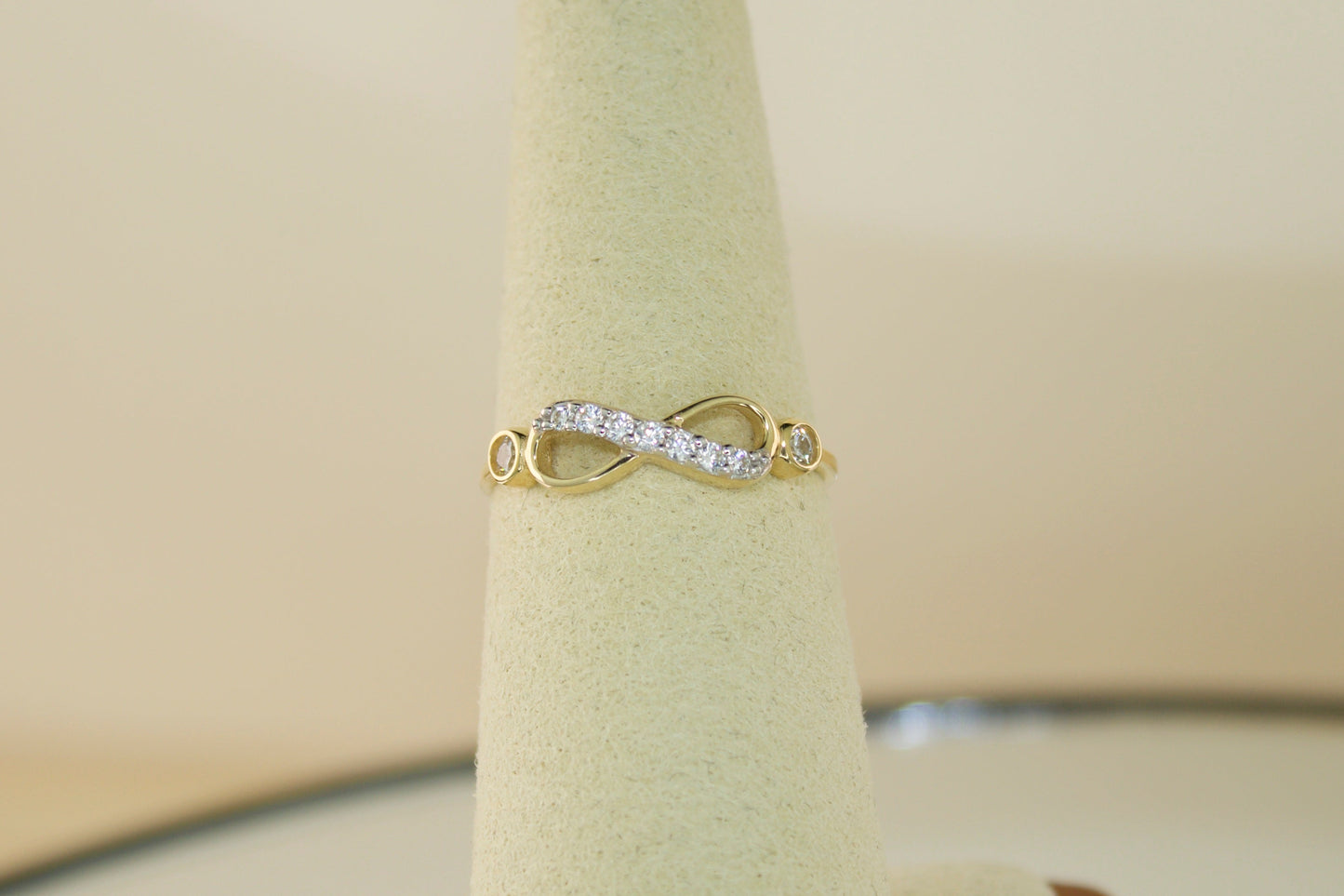 14K CZ Infinity Ring | Size 7
