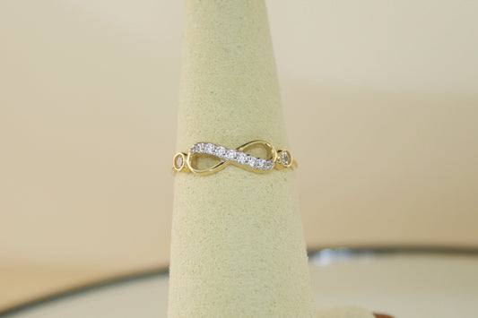 14K CZ Infinity Ring | Size 7