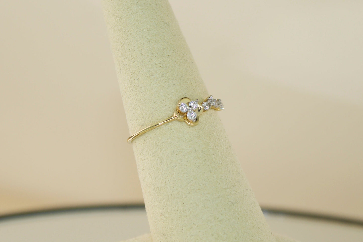 14K CZ Flower Ring | Size 7