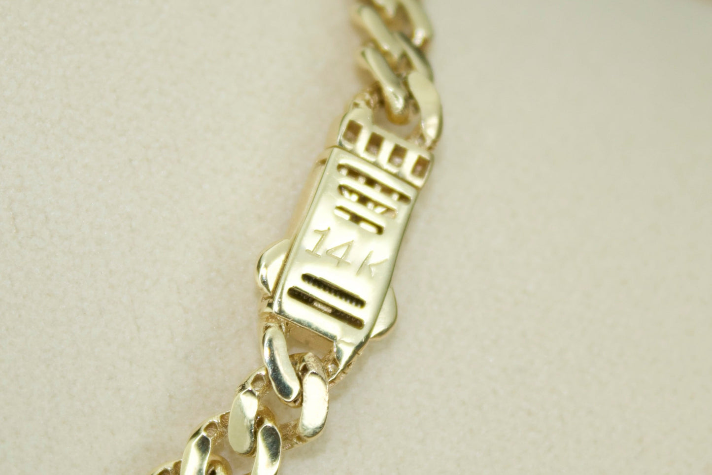 14K Monaco Cuban Link Bracelet with CZ – 7.2"