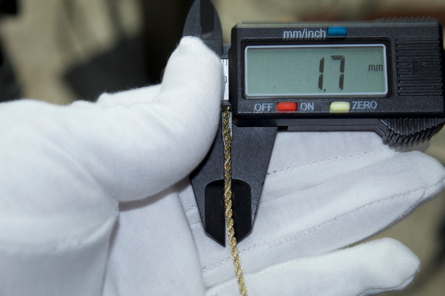 20" Diamond Cut Rope Chain | 10K | 1.7mm | Hollow