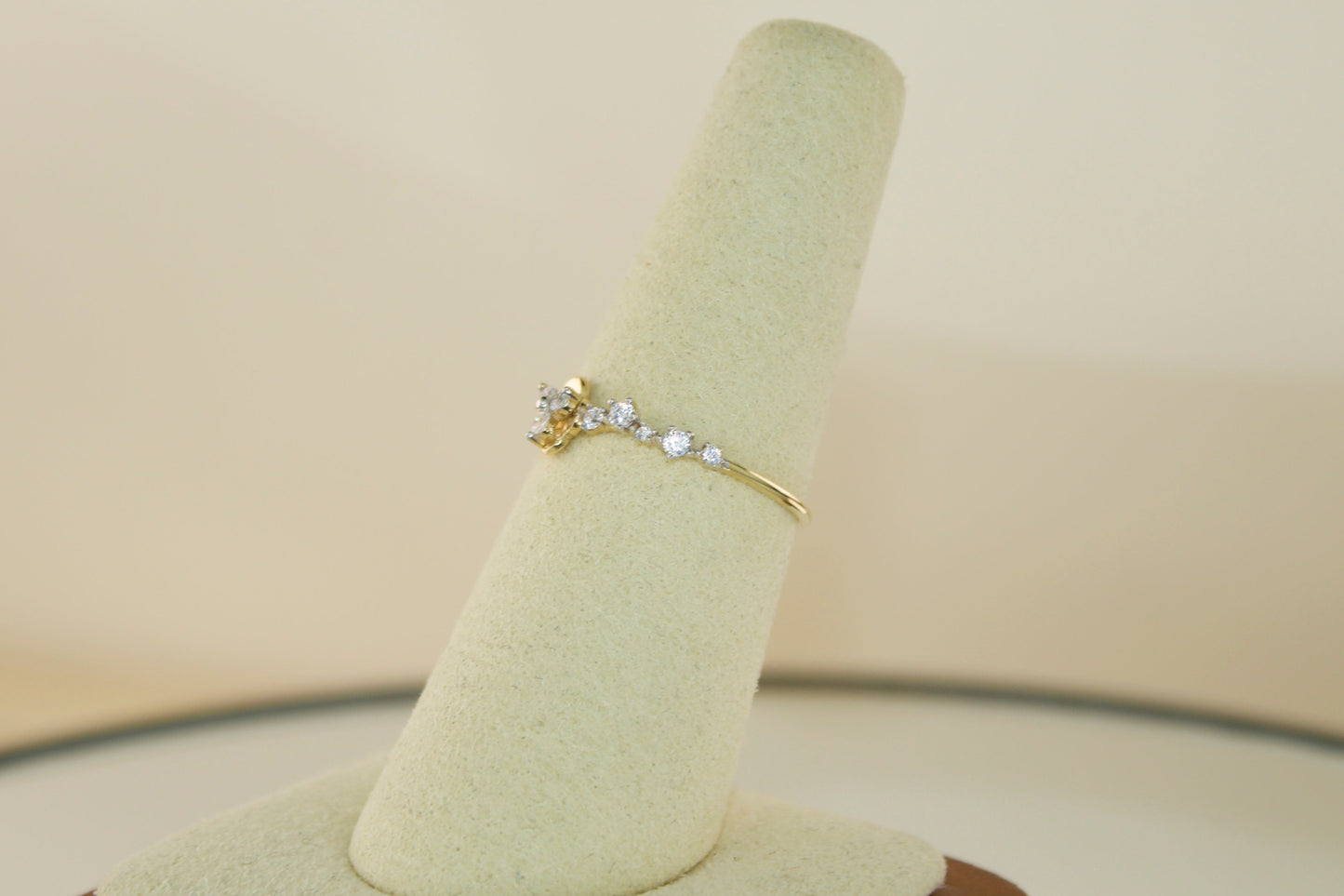 14K CZ Flower Ring | Size 7