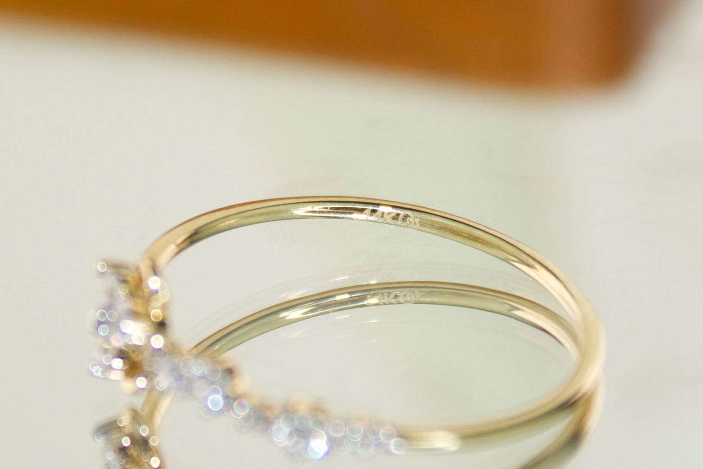 14K CZ Flower Ring | Size 7