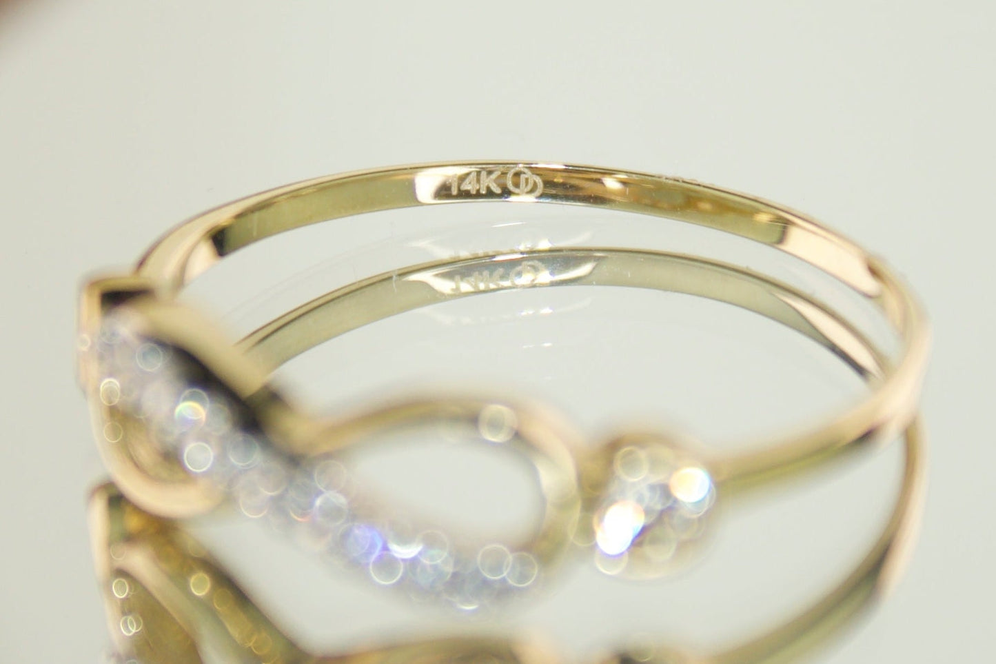 14K CZ Infinity Ring | Size 7