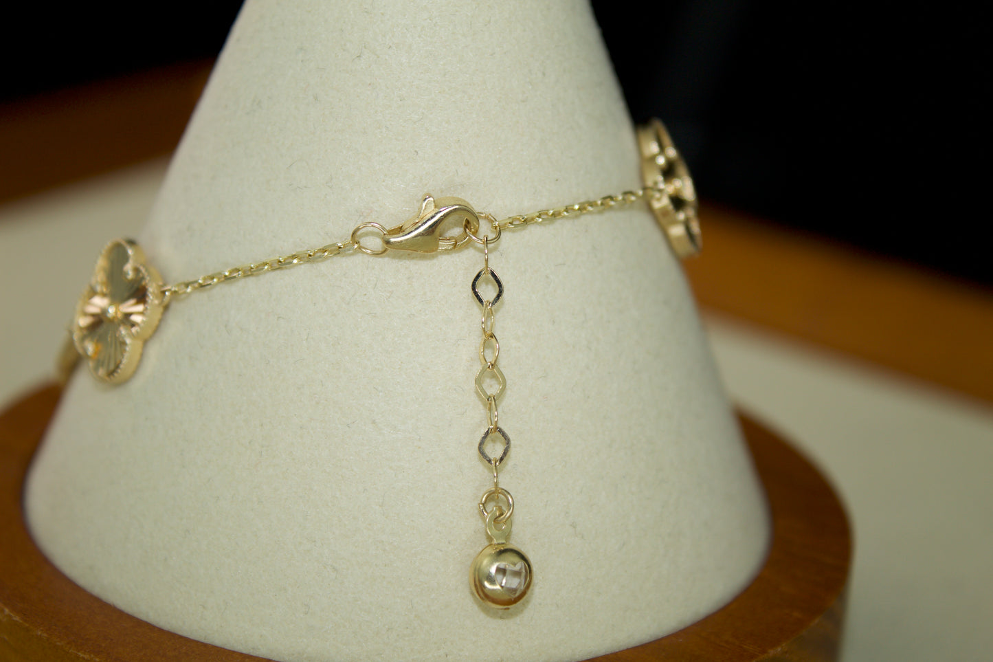 Clover Bracelet | 14K Solid | 13mm | 7.5" (9" With Extension)