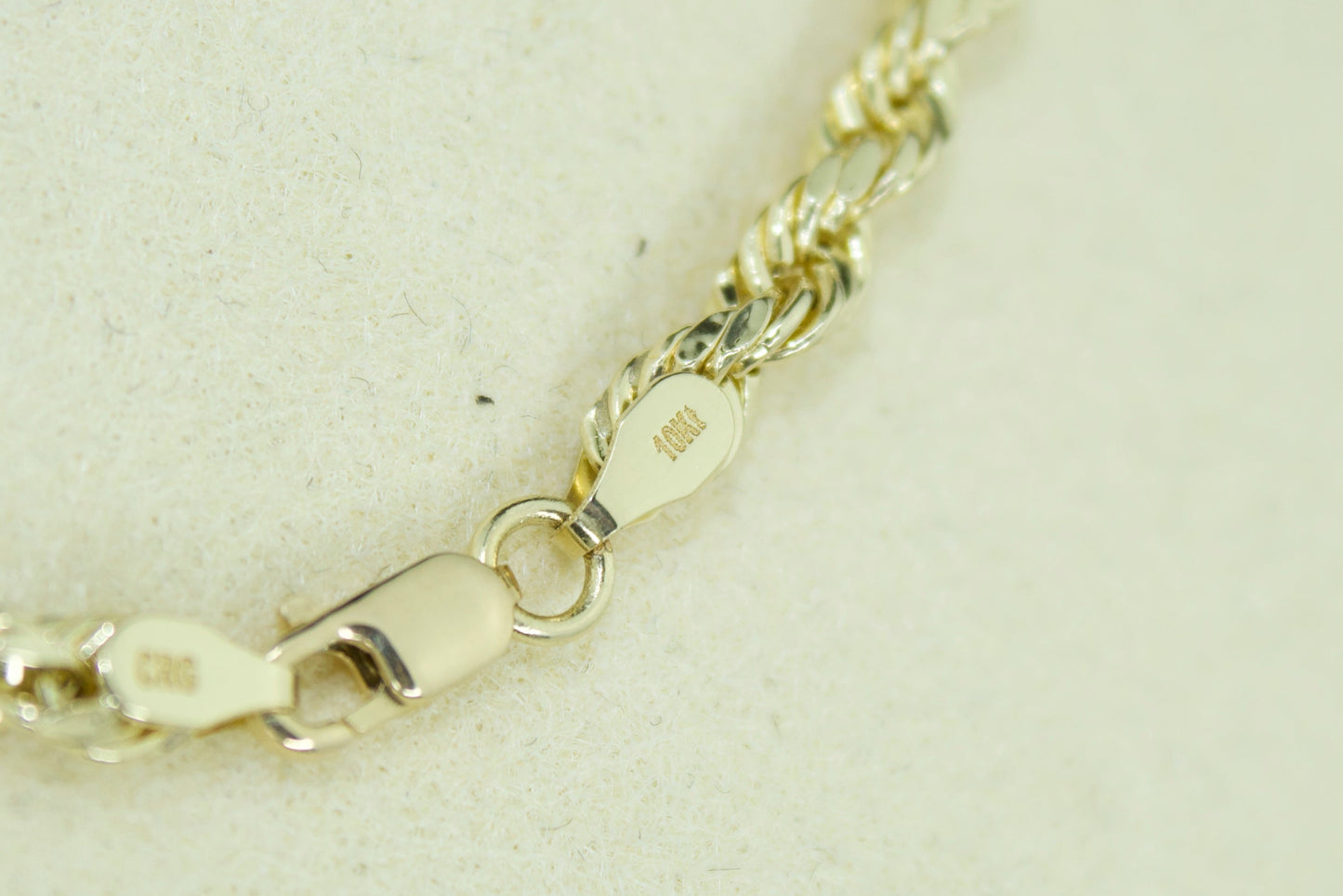 10K Diamond Cut Rope Chain | 4mm | Hollow | 20 Inch