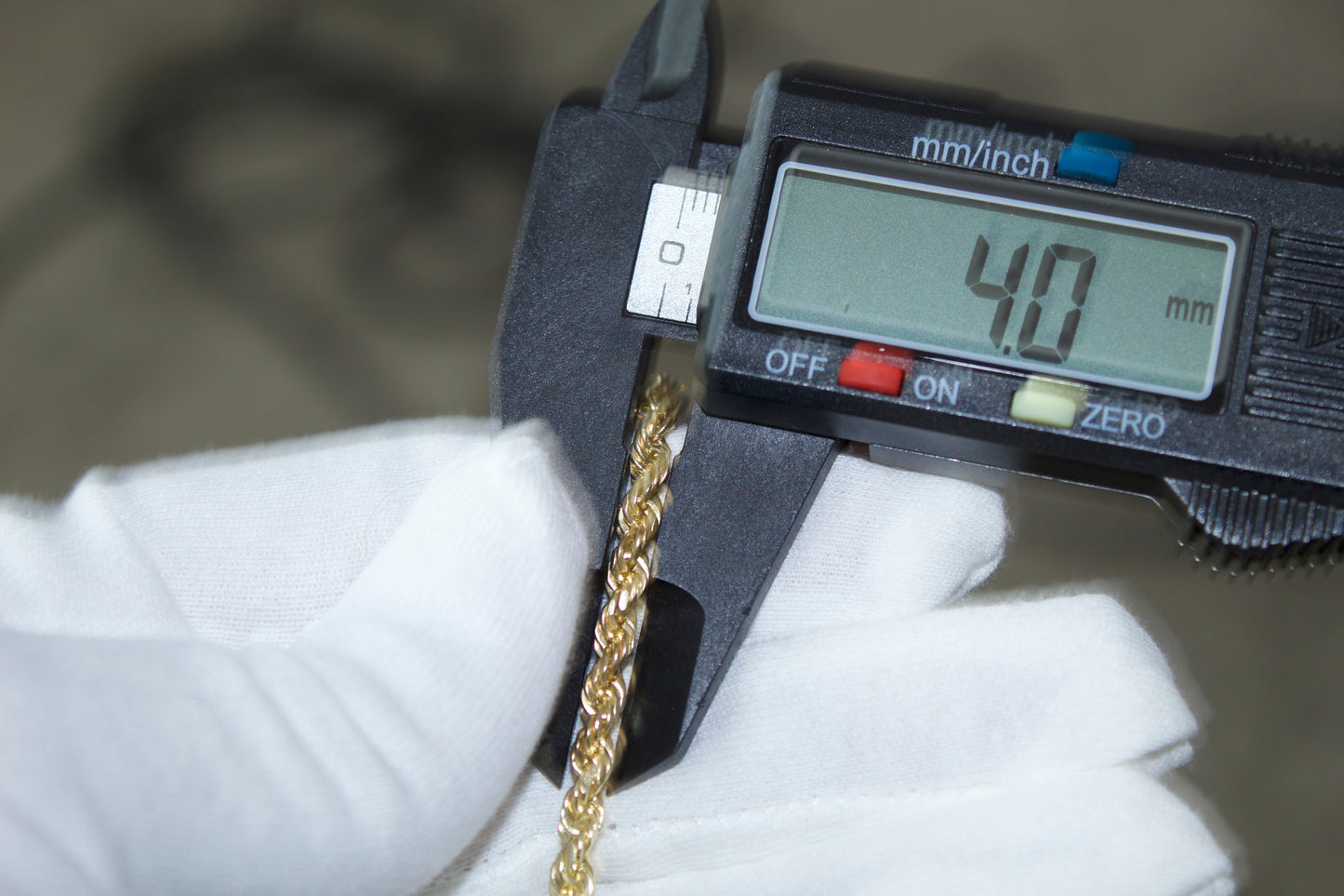 10K Diamond Cut Rope Chain | 4mm | Hollow | 20 Inch