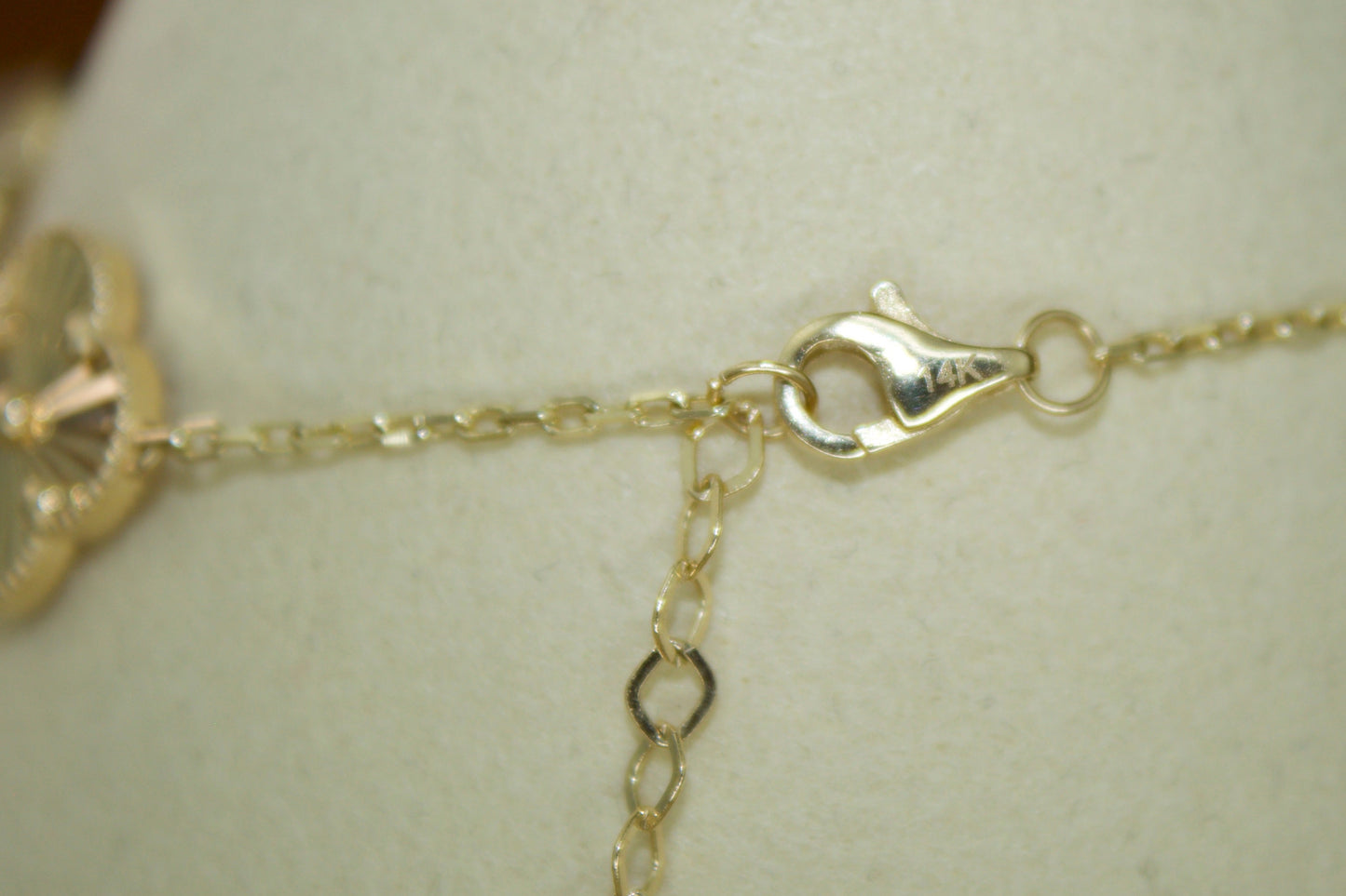 Clover Bracelet | 14K Solid | 13mm | 7.5" (9" With Extension)