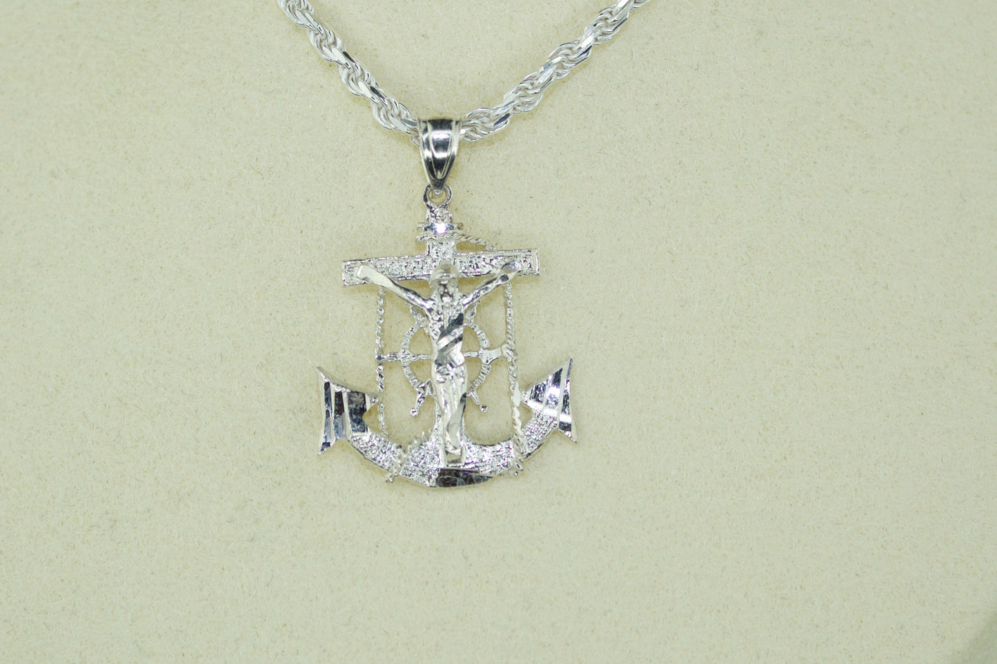 Anchor Cross Small Pendant .925 Silver