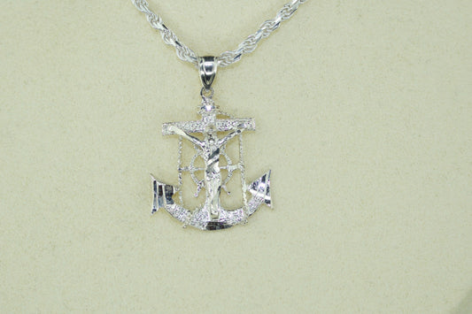 Anchor Cross Small Pendant .925 Silver