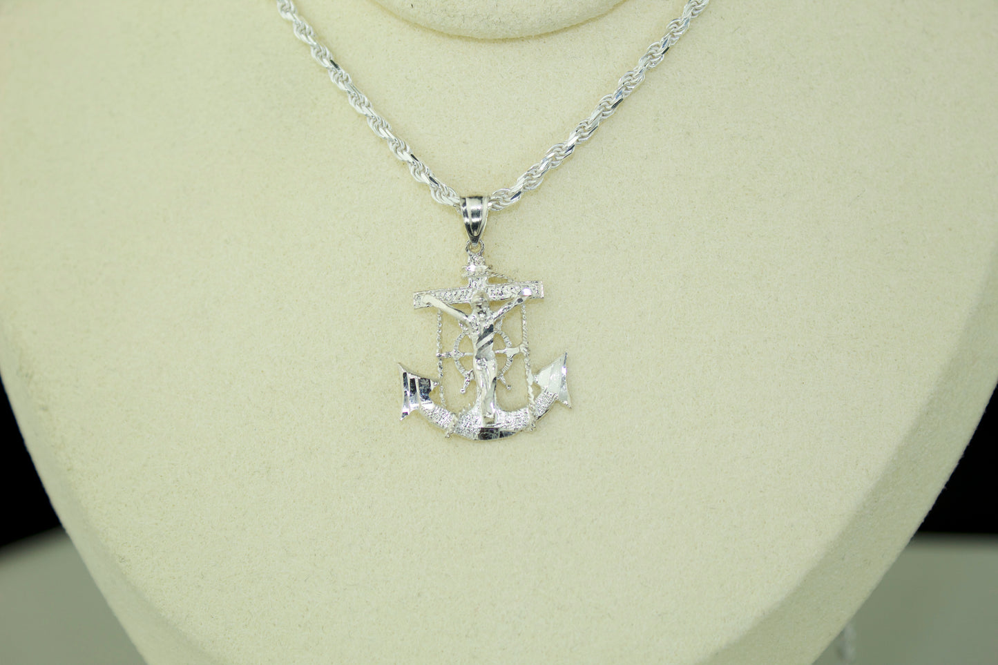 Anchor Cross Small Pendant .925 Silver