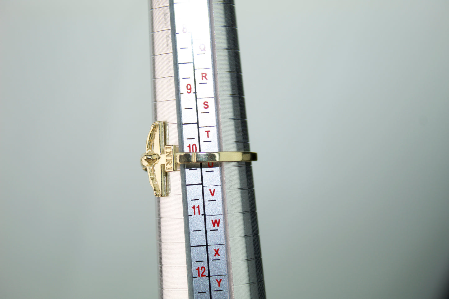 10K Solid Crucifix Ring