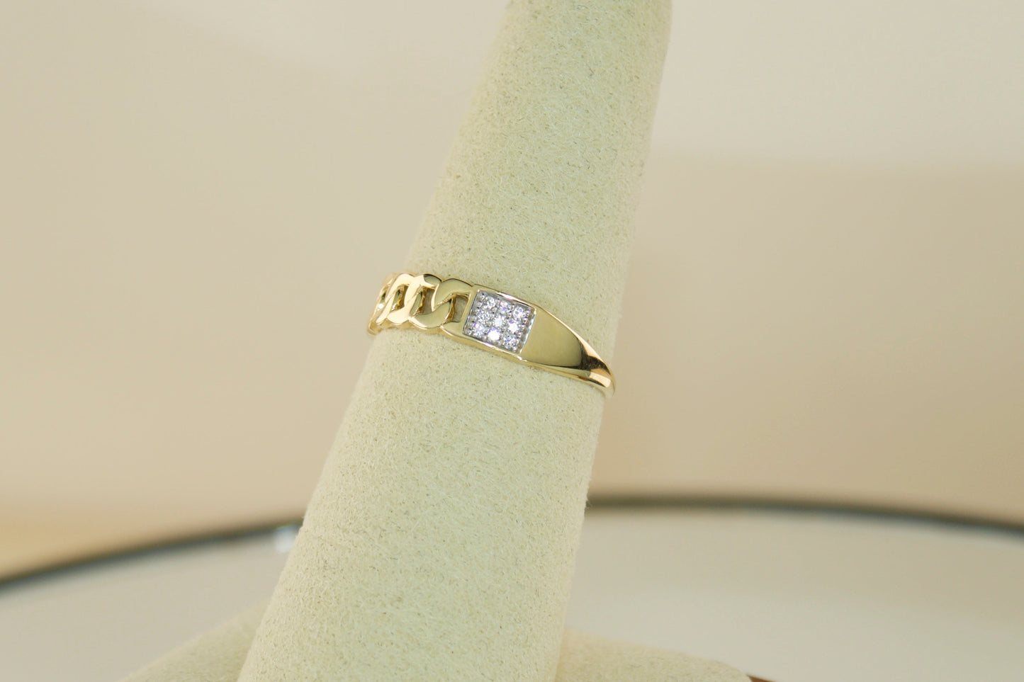 Monaco Ring with CZ Accents | 14K | Size 7