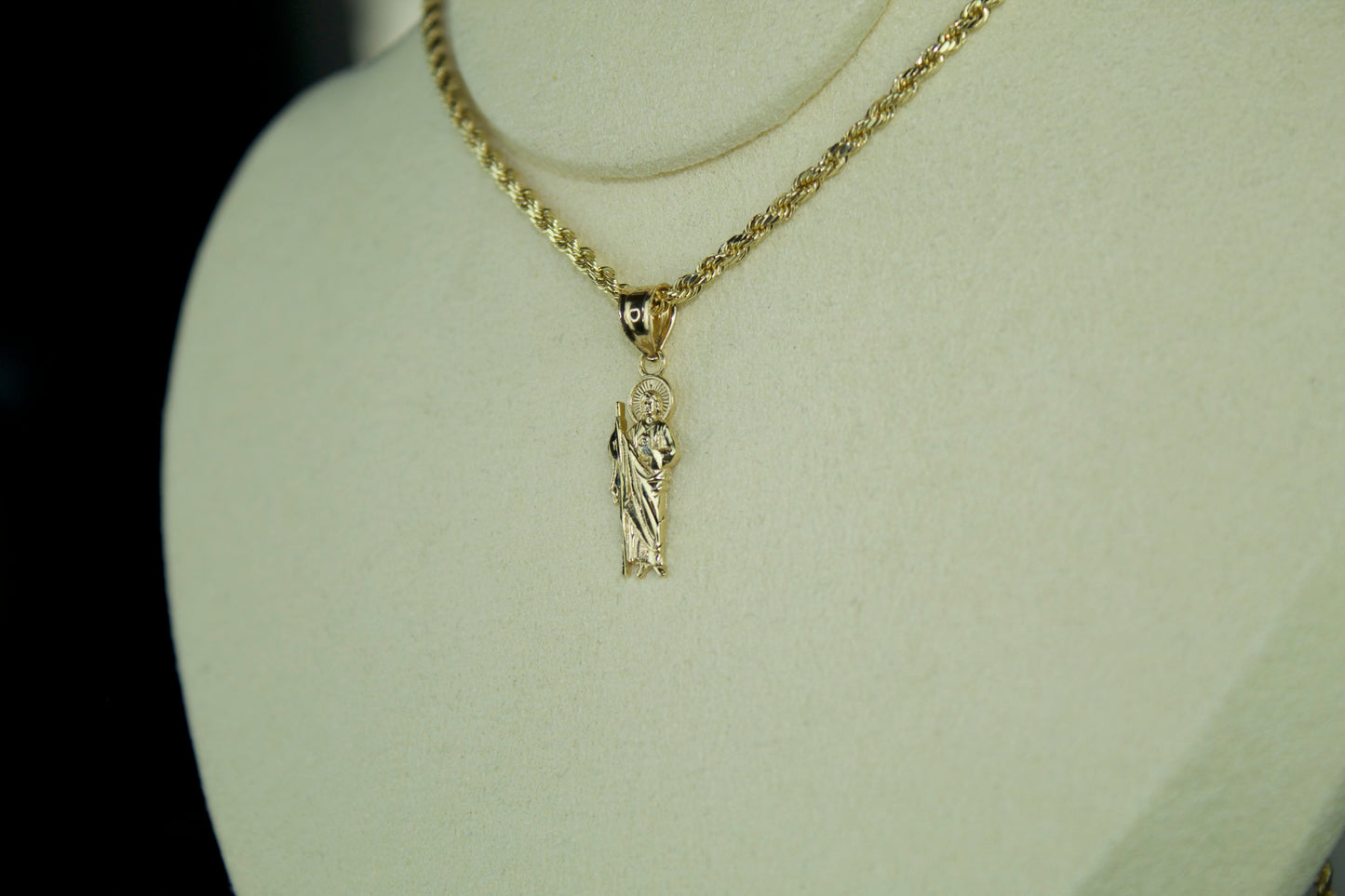 14K San Judas Dainty Gold Pendant