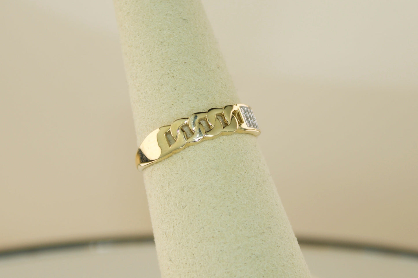 Monaco Ring with CZ Accents | 14K | Size 7