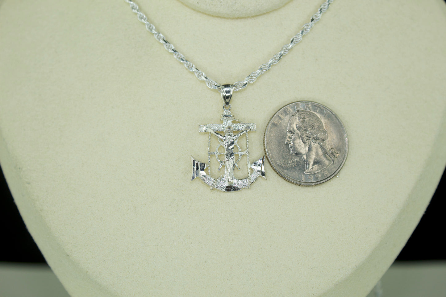 Anchor Cross Small Pendant .925 Silver