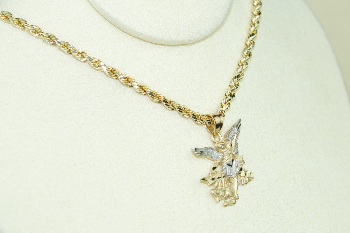 San Miguel Arcángel Pendant (Saint Michael) | 14K Two-Tone
