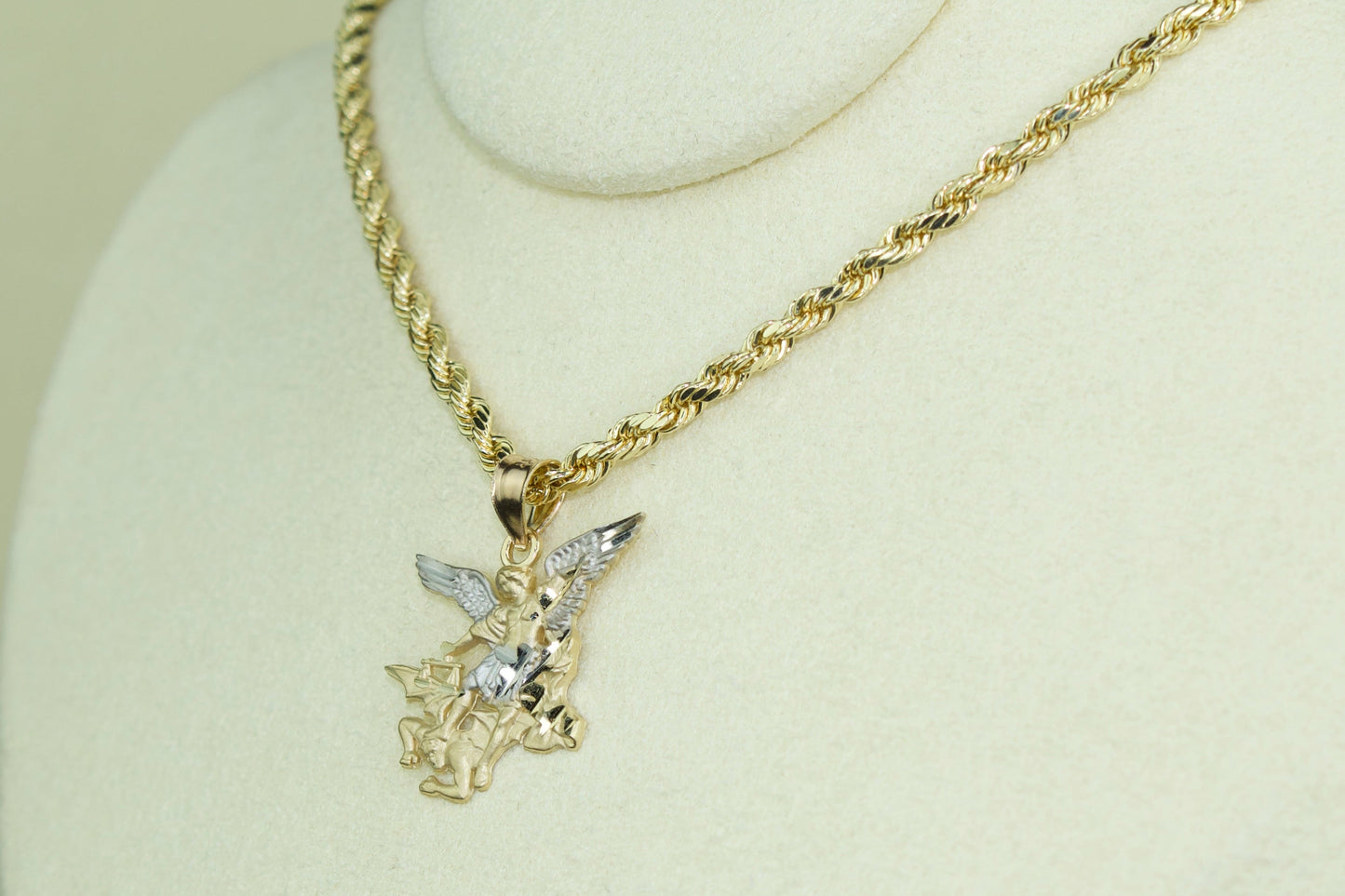 San Miguel Arcángel Pendant (Saint Michael) | 14K Two-Tone