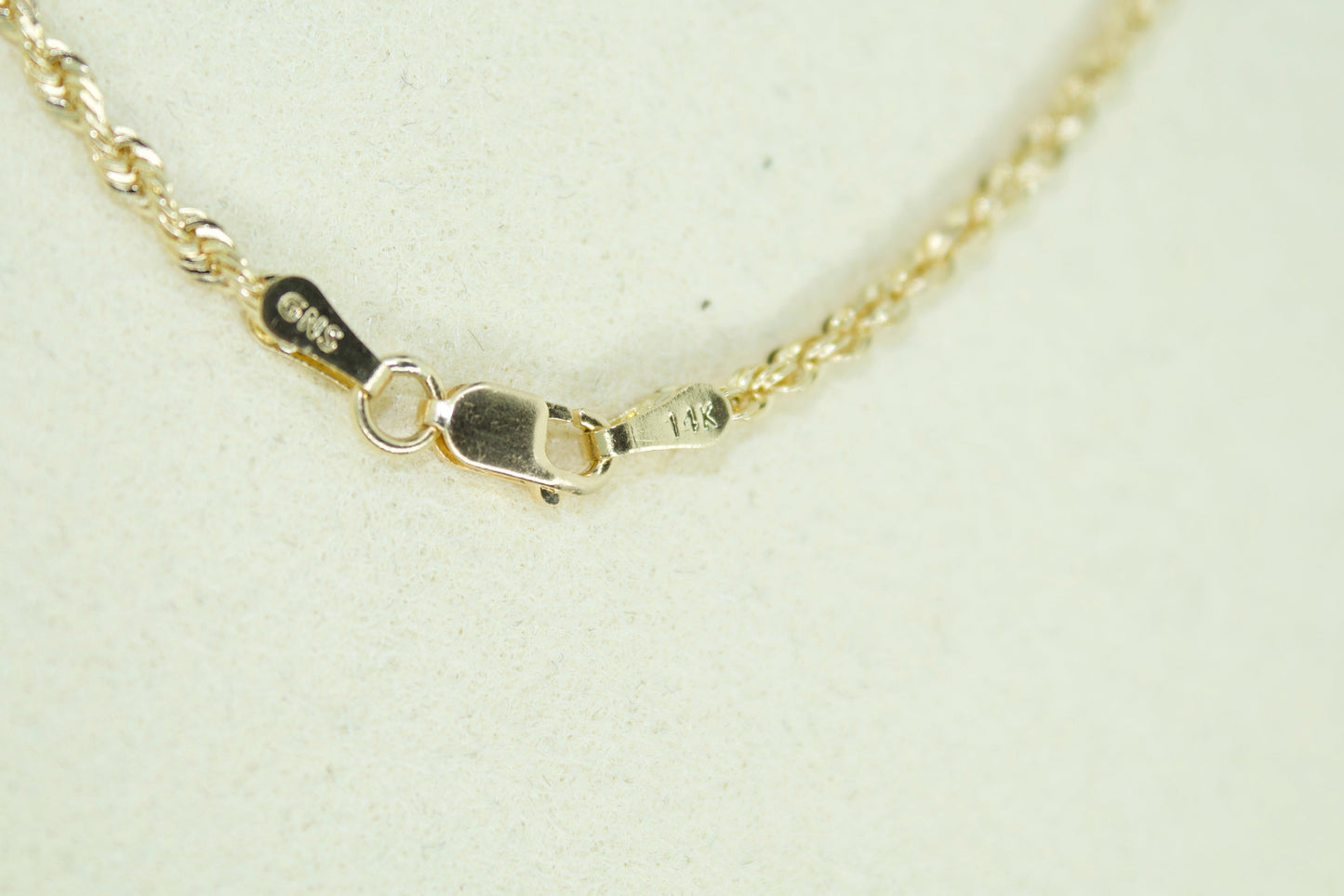 14K Solid Diamond-Cut Rope Chain – 2.1mm | 22”