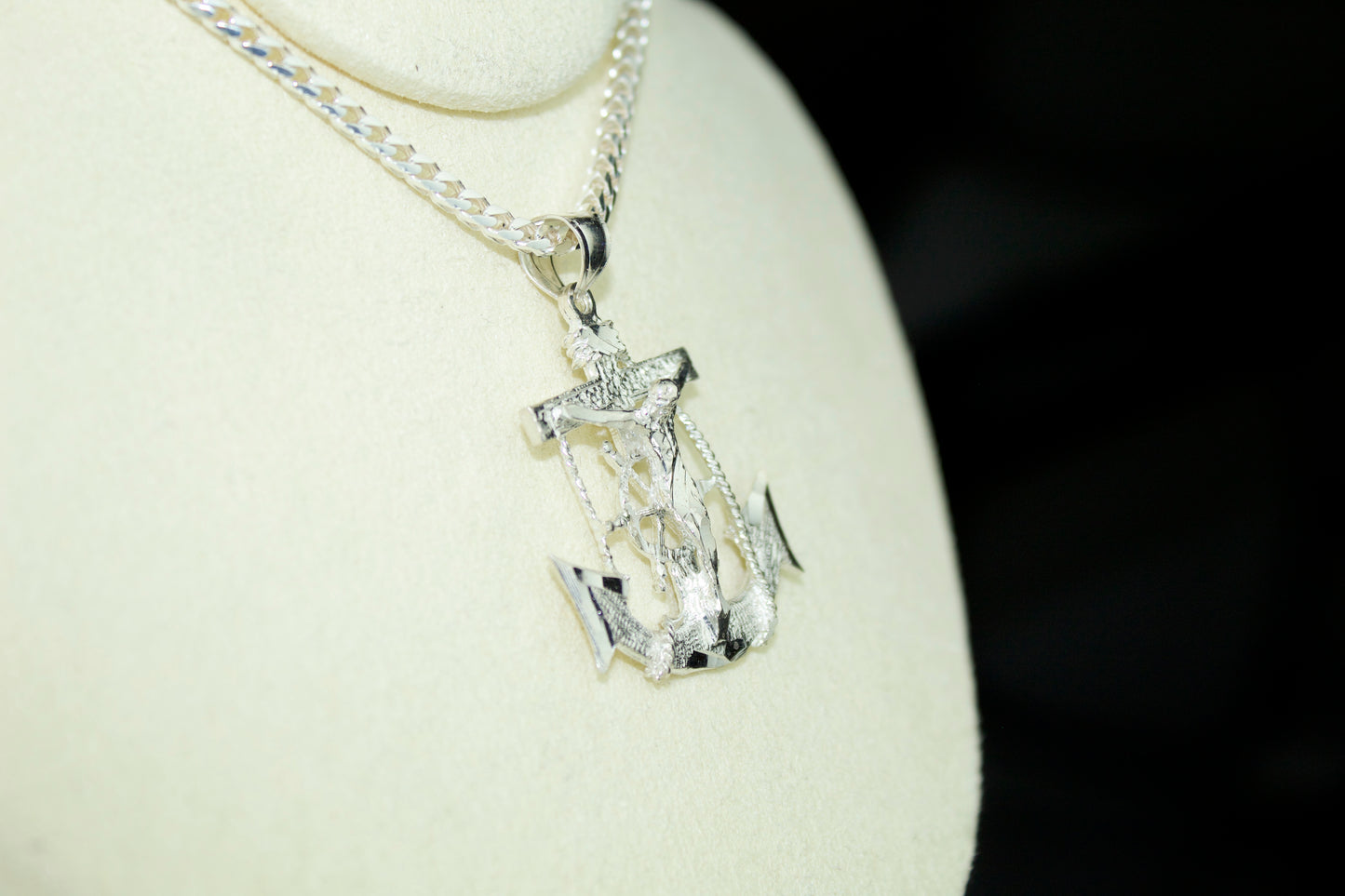 Large Anchor Cross Pendant .925 Silver