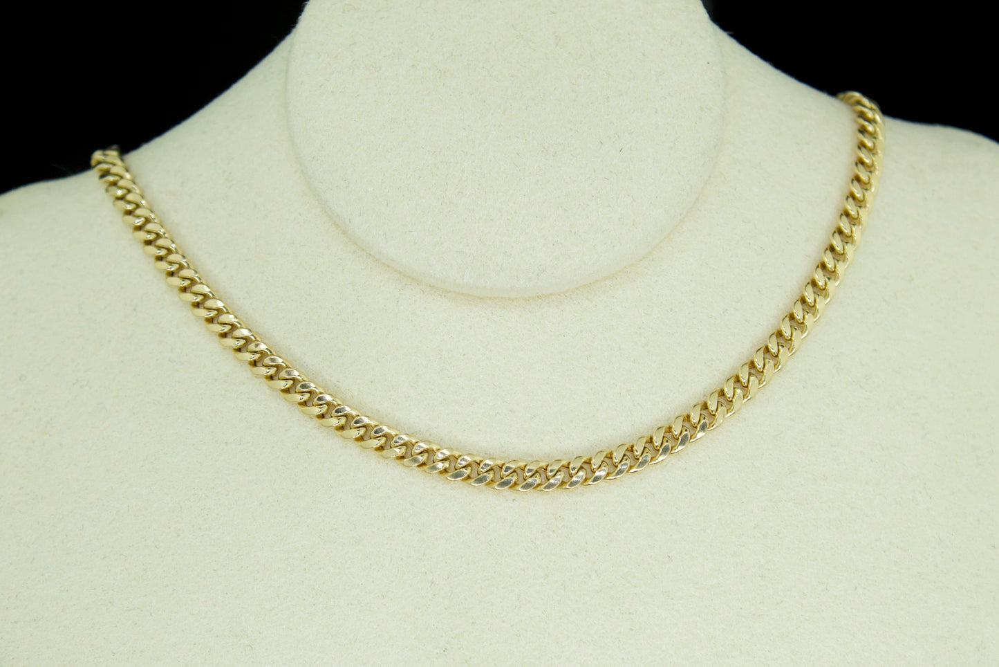14K Miami Cuban Link Chain | 3.7mm | Semi Hollow | 24 Inch