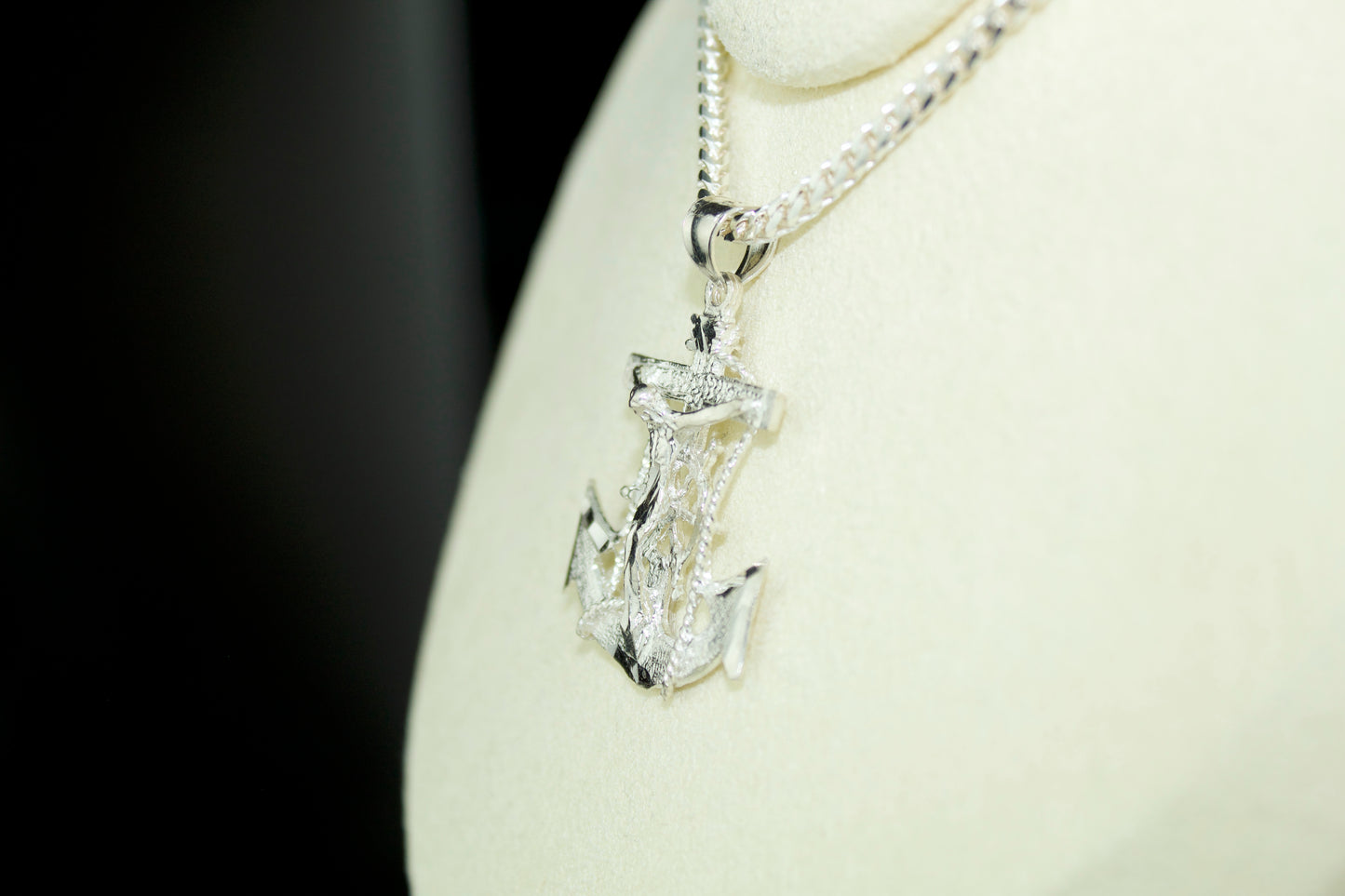 Large Anchor Cross Pendant .925 Silver