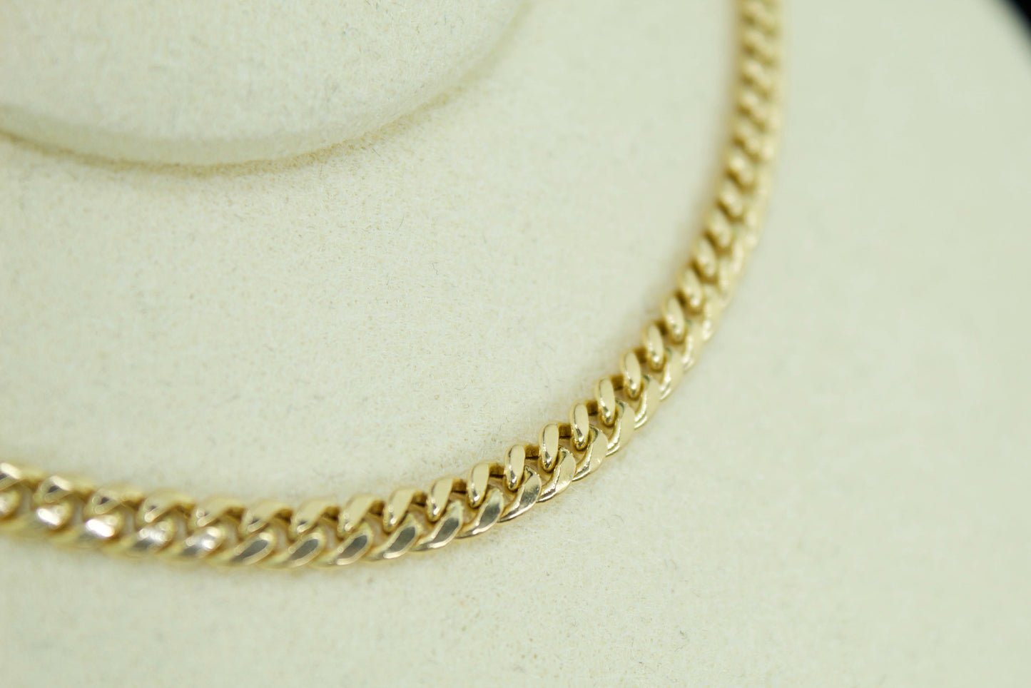 14K Miami Cuban Link Chain | 3.7mm | Semi Hollow | 24 Inch