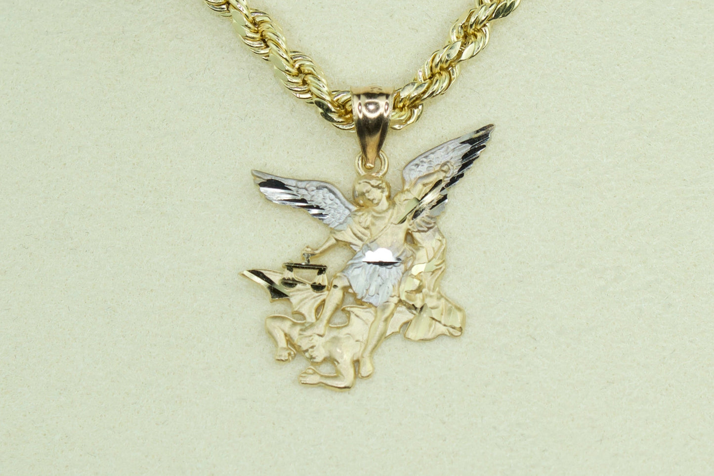 San Miguel Arcángel Pendant (Saint Michael) | 14K Two-Tone