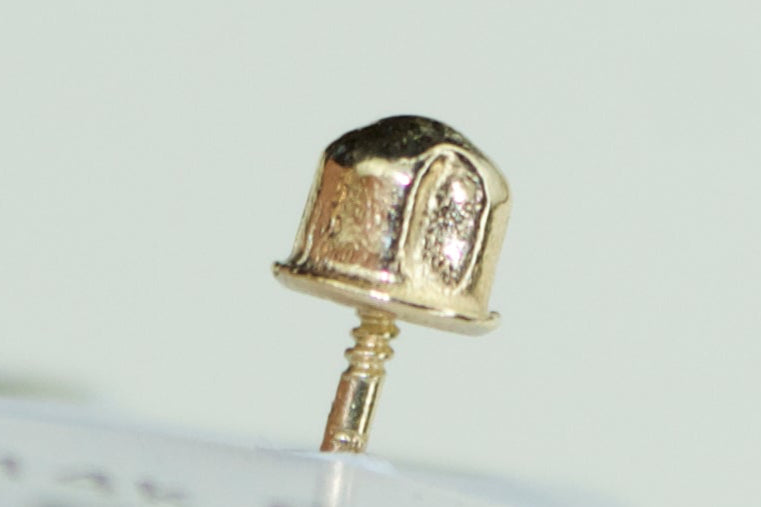 14K Gold Cross Stud Earrings