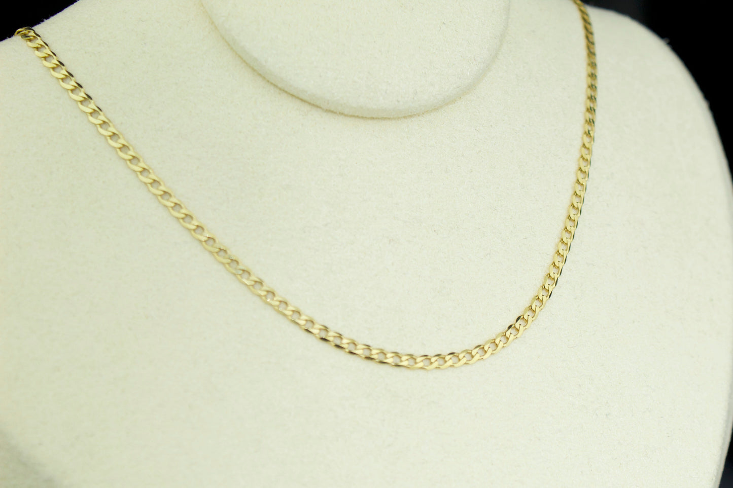 10K Cuban Curb Chain | Solid | 2mm | 18 Inch