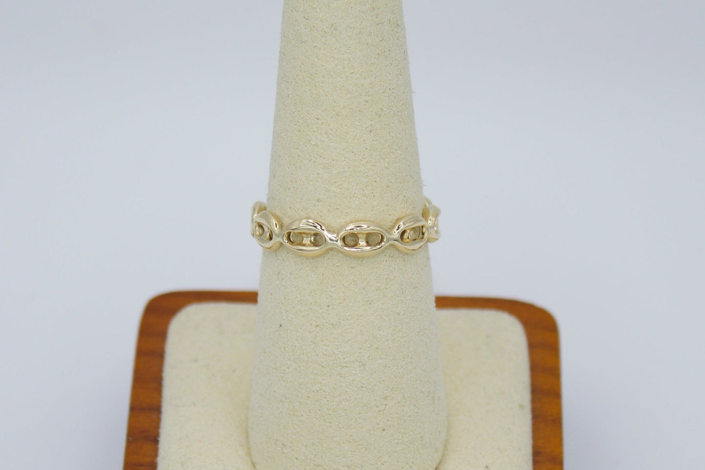 14K Elegant Link Ring | Size 7.5