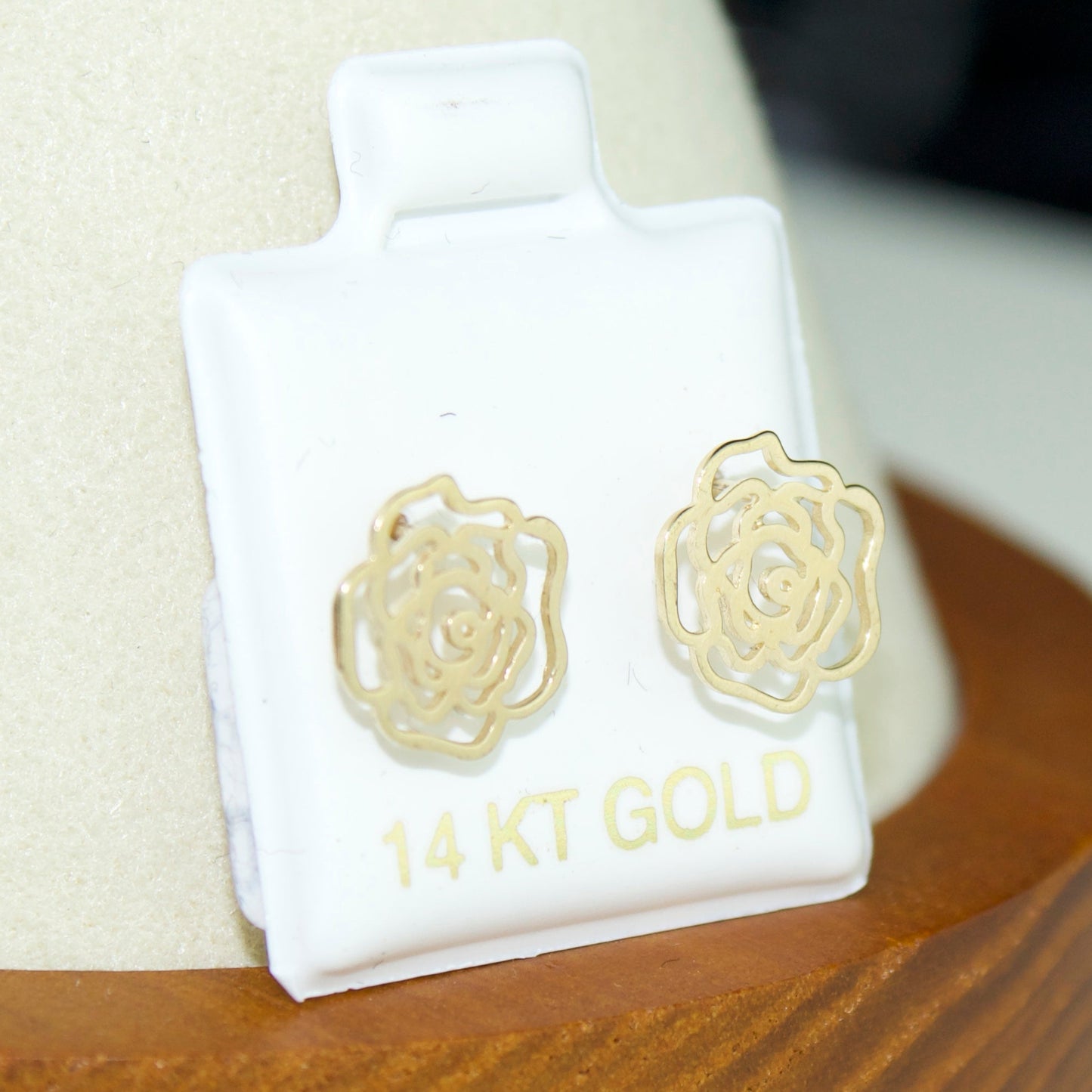 Rose Stud Earrings | 14K